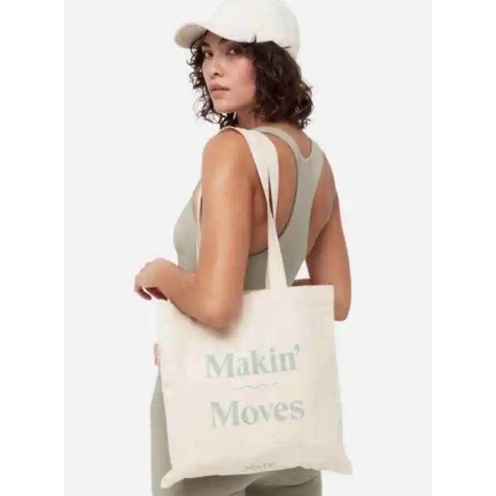 NWT Mate The Label Makin' Moves Organic Cotton Tote Bag